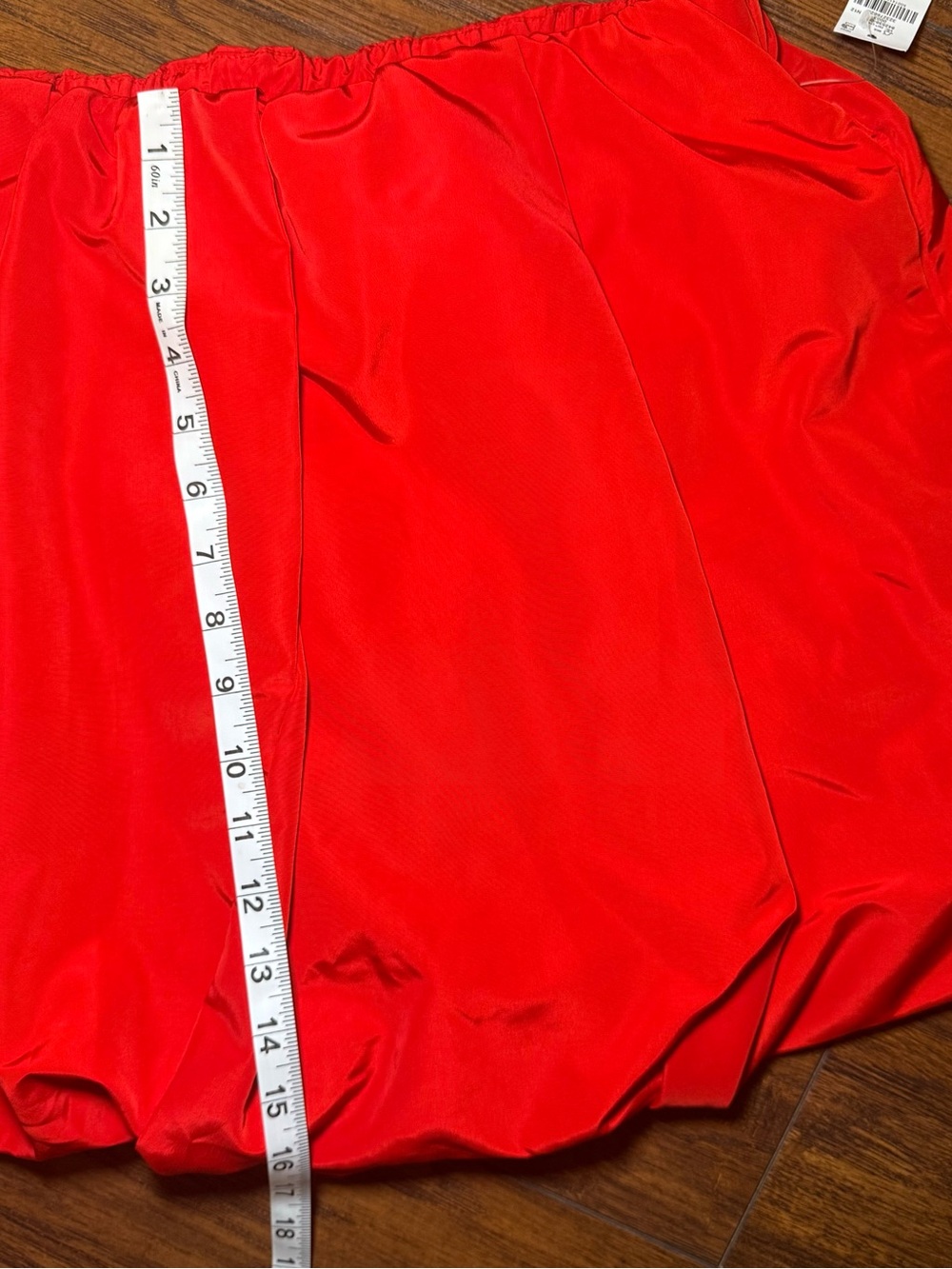 Old Navy Red Taffeta Bubble Mini Skirt L Balloon Hem Y2K Party Gameday Coquette - Picture 13 of 13